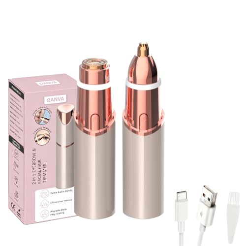 2 in 1 facial & eyebrow hair trimmer Electric Eyebrow Trimmer Lip Facial Body Hair Removal Tool Facial Hair Care Tool Electric Shaver Women Eyebrow Epilator Hair Remover