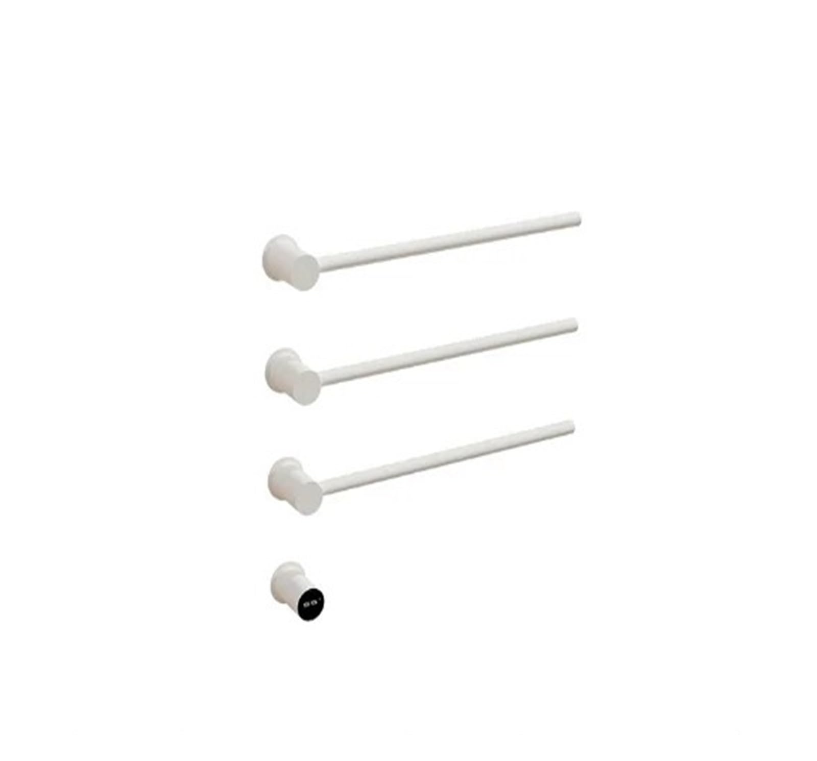 Elektrischer Wandhandtuchwärmer – 4-Stangen-Heizstange für Badewanne, 51 x 52 cm, Schwarz – Effiziente Lösung zum Trocknen und Heizen von Handtüchern im Badezimmer