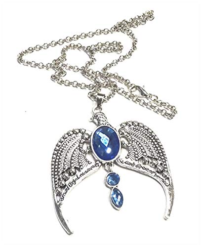 Vintage Antique Silver Eagle Crown Diadem Pendant 20inch Chain-Link Necklace