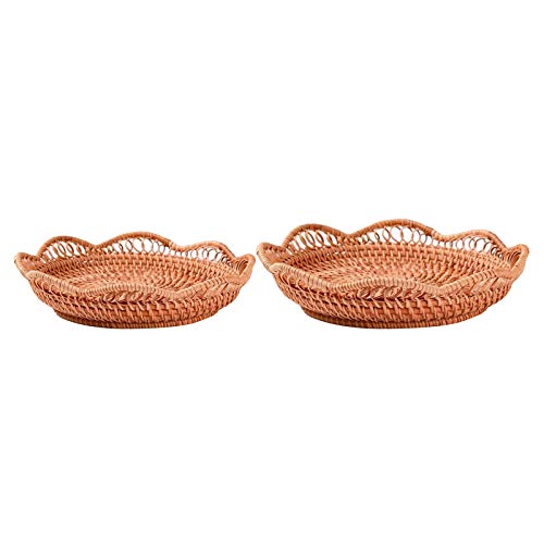 Cesto de pão Homyl de vime para servir, cesta de armazenamento para alimentos, frutas, cosméticos, m