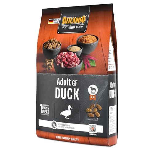 BELCANDO Adult GF Duck | getreidefreies Hundefutter | Trockenfutter ohne Getreide mit Ente | Alleinfuttermittel für ausgewachsene Hunde ab 1 Jahr