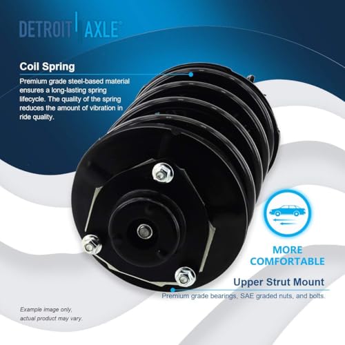 Image of Detroit Axle - 2.5L Front Knuckles Struts Kit for 2002-2006 Nissan Altima 2003 2004 2005 Knuckles with Wheel Bearing Hub Assembly Struts with Coil Spring Sway Bars Rear Shock Absorbers Replacement
