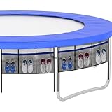 synoratory Trampoline Shoe Holder 2pcs, Trampoline Accessories for Item Storage,Shoes Organizer Case 3 Pouch (Black Shoes Bag 2PCS)