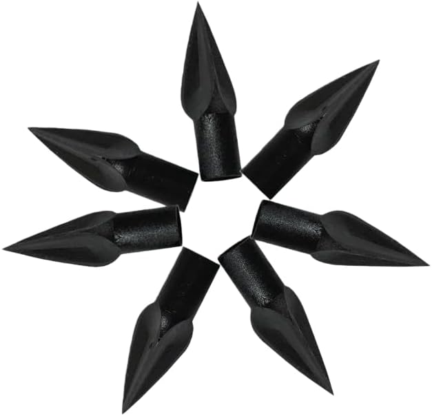 10pcs 8.0mm External Thread Tri-Lobe Arrowhead, Traditional Vintage Tri-Lobe & Leaf-Shaped Target Head for Archery Equipment