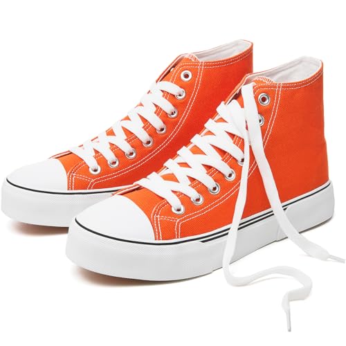 Image of hash bubbie High Top Canvas Sneakers Fashion Walking Shoes | high tops non slip on walking breathable casual comfortable lace up tennis shoes