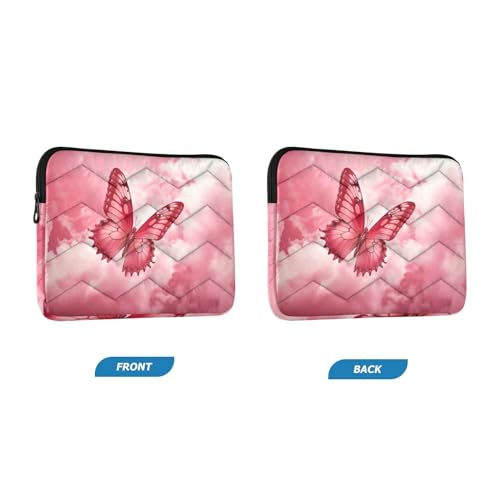Funda para portátil rosa mariposa y galaxia 13-14" miniatura 2