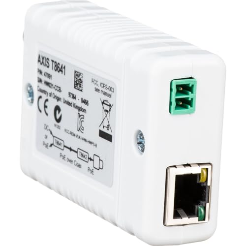 Axis Communications AXIS T8641 PoE+ Coaxial Converter Adapter Base 5028-411 miniatura 3