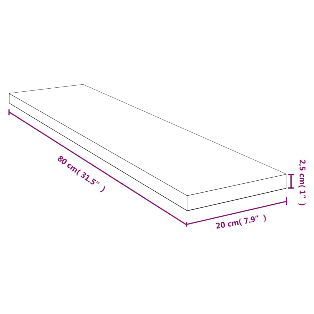 Estante de pared de bambú de 80 x 20 x 2,5 cm, estante flotante para marcos de fotos, libros, baño y cocina, aspecto de madera natural, diseño de fácil cuidado para el hogar, material