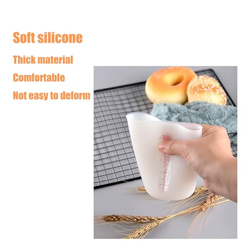 Set de 2 vasos medidores de silicona 250 y 500 ml miniatura 4