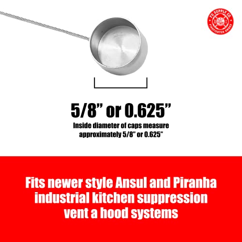 FD Supply Co. Metal Blow Off Caps for Ansul R102 and Piranha Industrial Kitchen Suppression Vent A Hood Systems – Fire Suppression Nozzles – Large Grease Caps Kit (10 Caps)