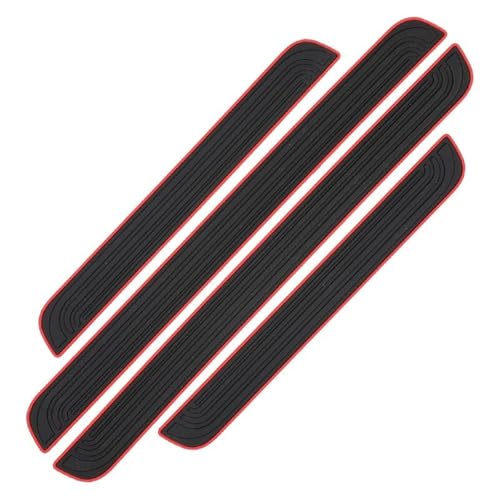 Protection seuil de porte voiture en caoutchouc noir pour coffre et carrosserie | Lot de 4