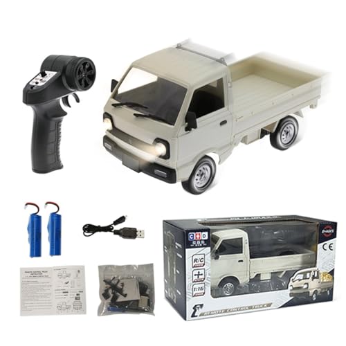 MindXplore WPL D12mini 1/16 RC Mini Truck, 2.4Ghz Mini-Truck Mini-Van DIY - Double Battery