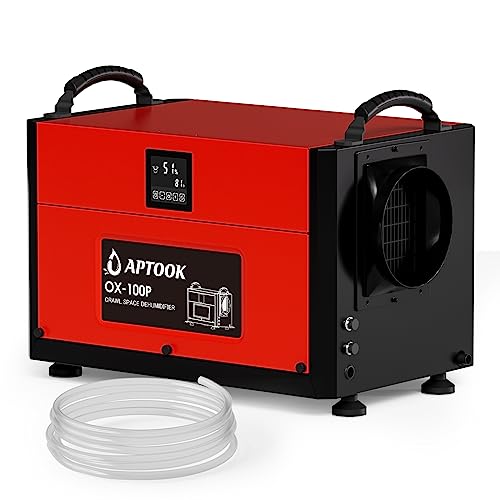 160 Pint Commercial Crawl Space Dehumidifier with Drain Hose, Basement, Large Spaces, Industry