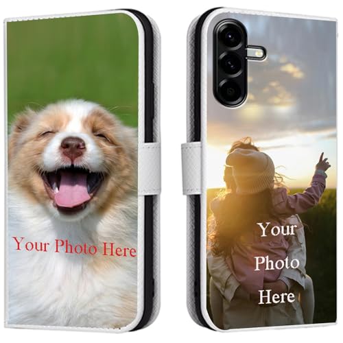 FortiCase Coque Personnalisée pour HTC Desire 22 Pro,Cuir Housse Clapet Protection Étui Fentes...