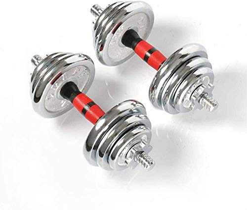 Juego de mancuernas ajustables de hierro fundido galvanizado con mango de metal antideslizante para gimnasio, hogar, culturismo, entrenamiento, ejercicio, tamaño: 30 kg (30 kg)