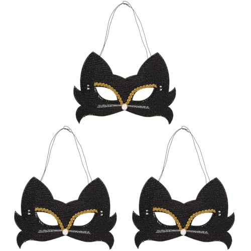 Masque de chat pour Halloween et carnaval | Lot de 12 déguisements pour fêtes en famille