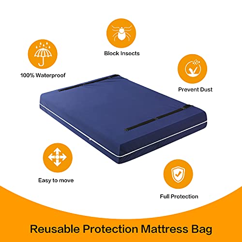 Bedecor REUSABLE MATTRESS BAG Cover For Moving Or Storage,Dustproof Waterproof Heavy Duty Mattress Protector thumb #2