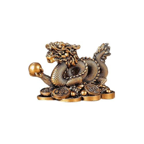Grand dragon Feng Shui bronze, sculpture traditionnelle de haute qualité