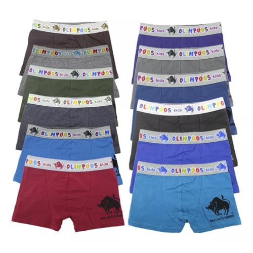 Listado de Bóxers para Niño al mejor precio. 46 Paquete de 6 o 12 Calzoncillos Tipo Boxers para Niños de Algodón en Colores Surtidos - Ropa Interior Cómoda y Suave, Ideal para Uso Diario (MX/US, Edad, 2 Años, 4 Años, 6,...