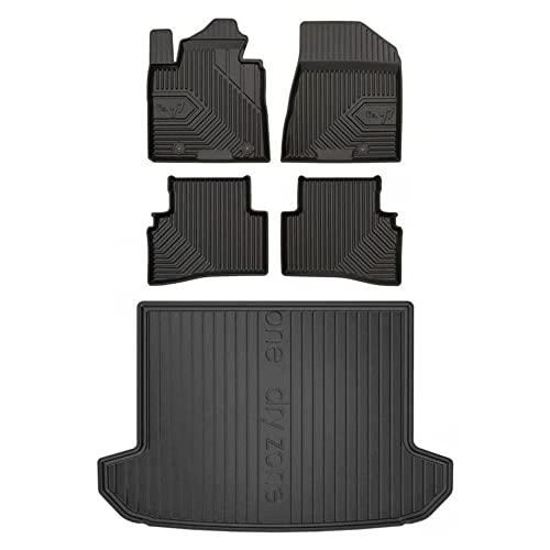 MOTOS Kit de Tapis de Voiture et de Tapis de Coffre en Caoutchouc pour Kia Sportage IV 2015-2018 Améliorez Votre Confort de Voyage avec Tapis antidérapant...