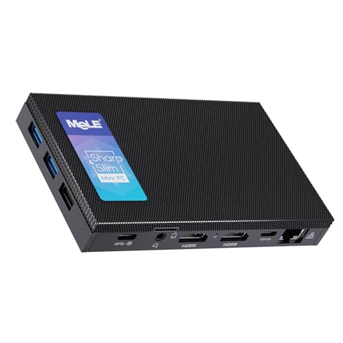 MeLE Quieter4C N150 Fanless Mini PC with Win-11-Pro,16GB RAM LPDDR5 512GB SSD Micro Desktop...