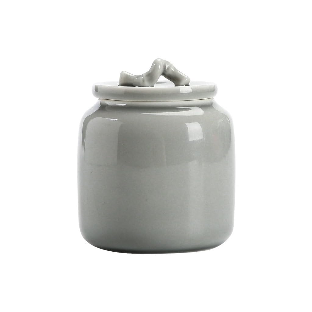 ENGENDER Tea Storage Jar Japanese Mini Tea Can Portable Travel Celadon Small Sealed