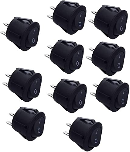 Interrupteur de culbuteur 12V 2 broches SPST ON/OFF pour bateau et van x10