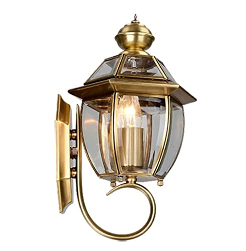 Lanterne murale extérieure en bronze : luminaires muraux extérieurs imperméables