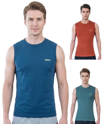 Image of Lux Cozi Men's Cotton Modern Fit Vest (Pack of 3) (Color & Prints May Vary)