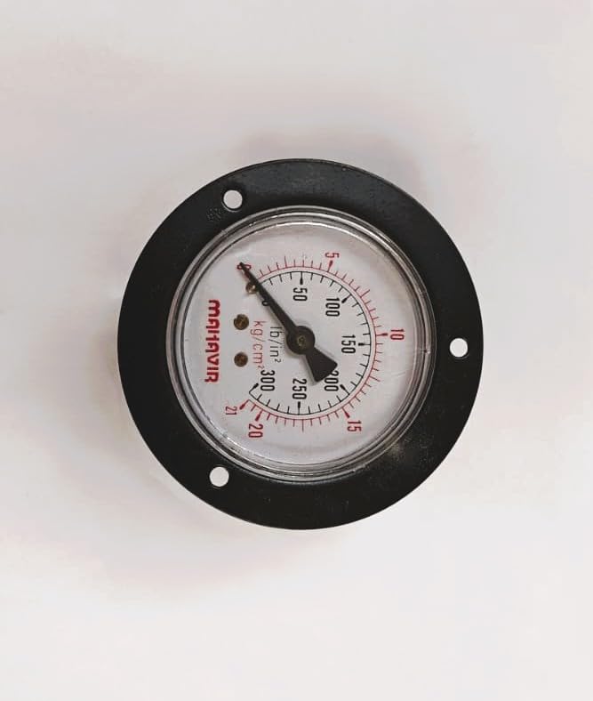 MS Pressure Gauge Back Connection with Panel Mounting Plate 1/4" BSP-image-10