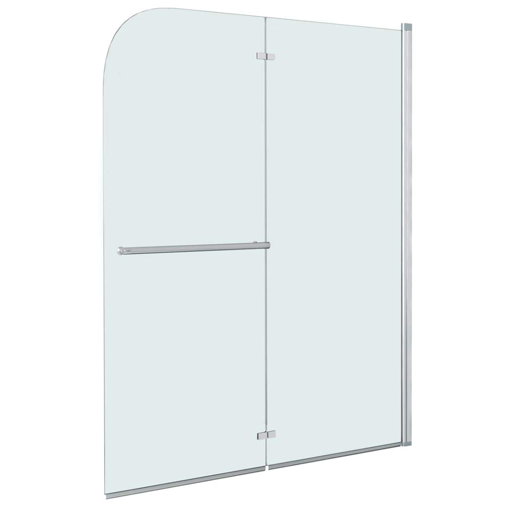 Mampara de Ducha Plegable 2 Paneles ESG 95x140 cm, Mampara Bañera, Mampara Baño Ducha, Cabina De Ducha, Mampara Baño