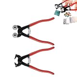 Acrux7 2Pcs Glass Tile Nippers Set 8 Inch Wheeled Glass Mosaic Nipper & 7.6 Inch Ceramic Tile Nipper