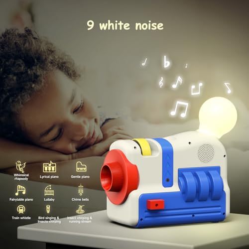 Projector Storytelling Machine for Kids, Screen-Free Bedtime Story Player with 32+ Classics, 9 White Noise & 5-Mode Night Light - Ideal Toddler Sleep Trainer & Birthday Gift for Boys Girls Ages 1-8 - Image 4