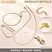 PLTGOOD Necklaces For Women 18K Gold Plated Choker Necklace Herringbone Necklace For Women Snake Chain Necklace And Bracelet Set Jewelry for Gifts
