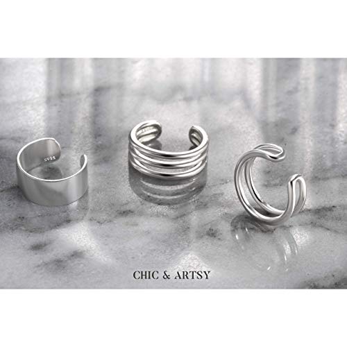 Ear Cuffs 925 Sterling Silver Ear Cuffs For Women Non Piercing Cartilage Cuffs Conch Earrings #TOP3