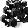 BalanceFrom Premium Rubber Encased Hex Dumbbell Sets, 46LBS Set, 60LBS Set, 100LBS Set