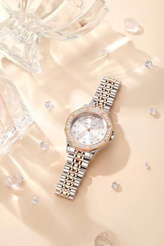 Image of Daniel Hechter Paris Vendome Collection Analog Watch for Women with Round Dial, Crystal Studded Bezel, Crystal Accents and Stainless Steel Strap - DHW2009