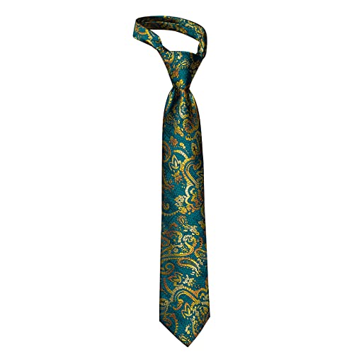 Image of YourTies Paisley Men's Necktie Woven Silk Floral Ties for Men Designer Formal Business Party Wedding