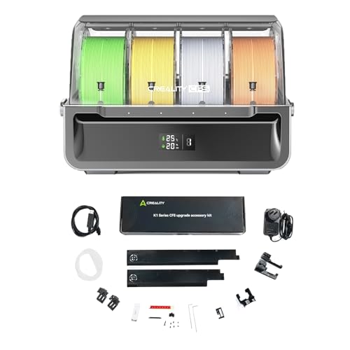 Creality CFS Upgrade Kit + Multi-Color Filament System, Up to 16 Colors Auto Switching with RFID, Compatible with K1 Max/K1C/K1/K1 SE/K2 Plus, Built-in Cutter & Moisture Control