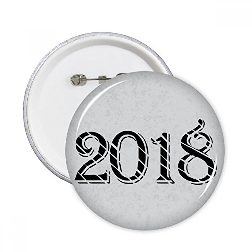 Cadeau original Slash police 2018 Heureux New Year badge bouton décoration vêtement lot de 5