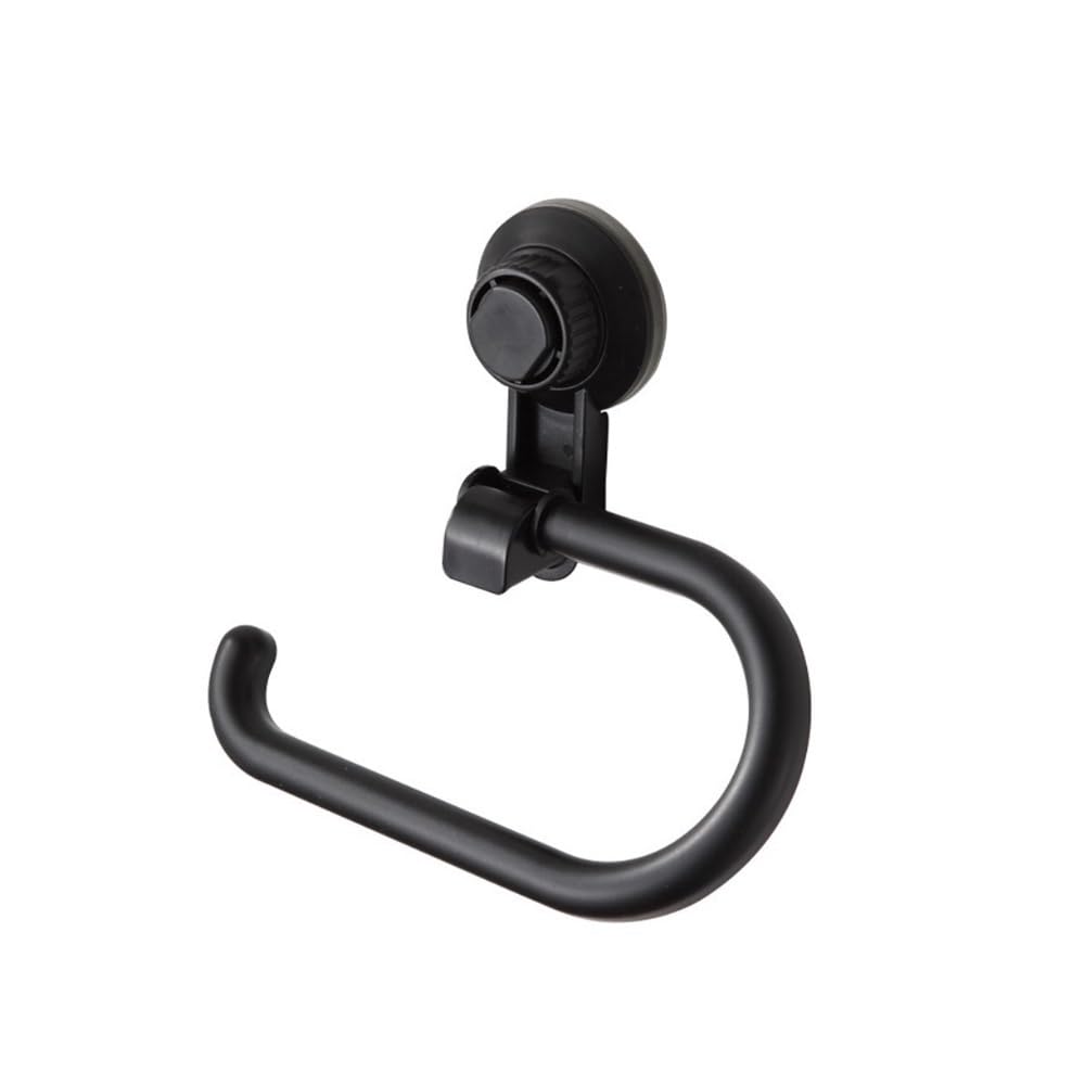 PaperTowel Holder, Wall Mounted Suction Cup Paper Towel Holder for Kitchen & Bathroom(Black)