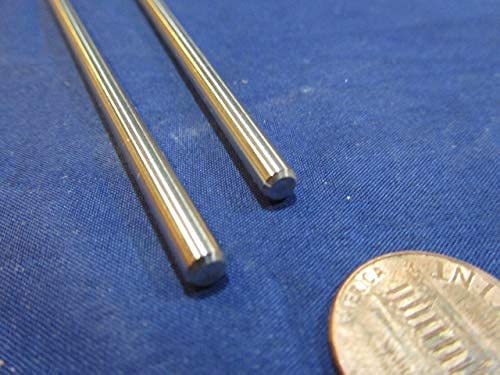 316 Stainless Steel Hardened Shaft .187" Diameter x 8" Long 4 pcs