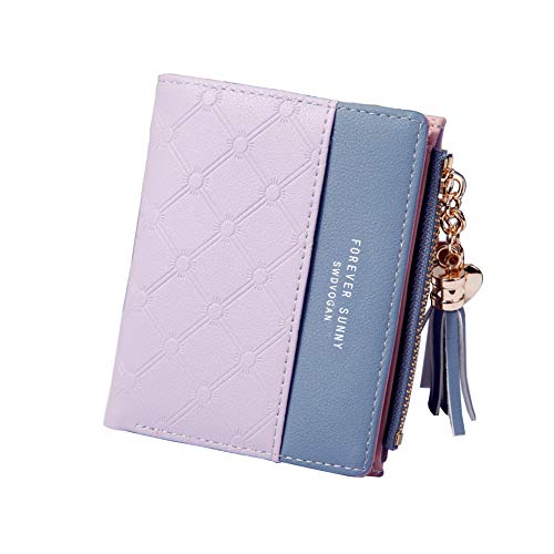 Belsmi Damen Geldbeutel Quaste PU Leder Portemonnaie Mädchen Multi Slots Große Kapazität Kleine Bifold Brieftasche Schlanke Reißverschluss Tasche Geldbörse Für Frauen