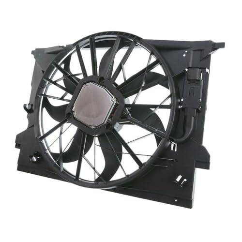 EFCUCLP 1pc Radiator Cooling Fan Assembly W2 W29 for Benz for CLS350 07-09 for CLS55 AMG 06 for CLS550 07-09 for E350 06-09 for E550 07-09 for E320 03-05 07-09 for E500 03-06 for E55 AMG 03-06