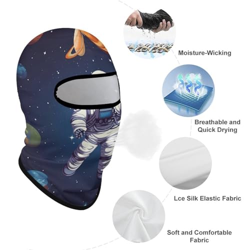 Balaclava para hombres y mujeres, máscara espacial tipo astronauta, cubre rostro completo para ciclismo miniatura 3