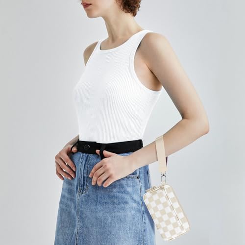 Checkered WristleWallets for Women, RFID Wallet Crossbody with 4 Zippers, Credit Card Holder Cell Phone Organizer2