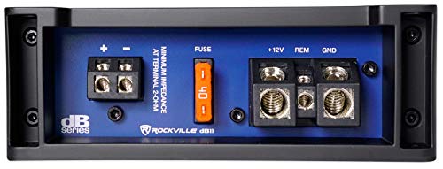 Rockville Db11 1400 Watt Peak/350 Watt Rms Mono 2-Ohm Amplifier Car Amp And Bass Remote #TOP6