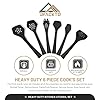 DFACKTO Heavy Duty Nylon Kitchen Utensils Set – 6-Piece High Heat Resistant Cooking Tools, Nonstick Spatula Set for Stovetop & Griddle – Cooking Utensils for All Types of Cookware – Black #2