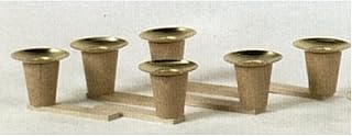 German Christmas Pyramid Parts Set of 6 Candle Holders
