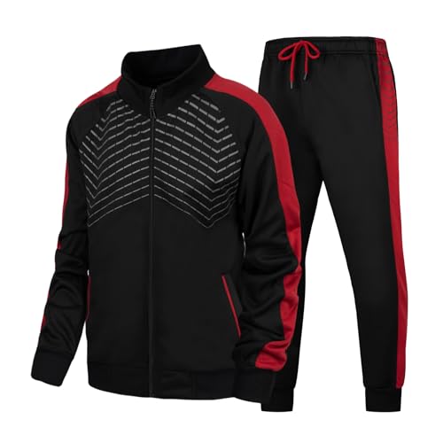 Men's Track Suits Mens Sweatsuit 2 Piece Set Long Sleeve Running Jogging Athletic Sports Set Full Zip Tracksuit
